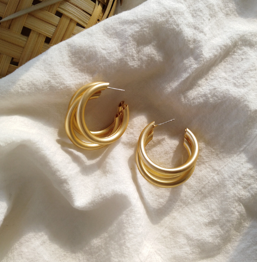 Matt Series Earrings Multi-semicircle